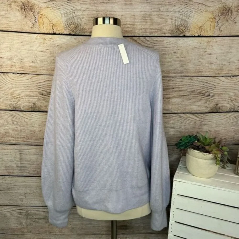 Madewell Lilac Square-Neck Wool Pullover Sweater Coziest Yarn‎ Size Large